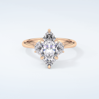 2.0 CT Marquise Cut Three Stone Moissanite Engagement Ring 7