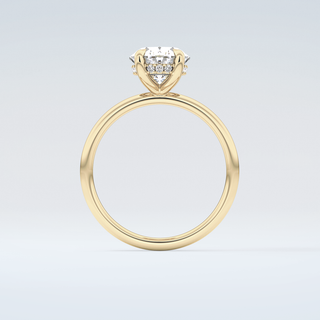 2.0 CT Oval Cut Hidden Halo Moissanite Engagement Ring 2