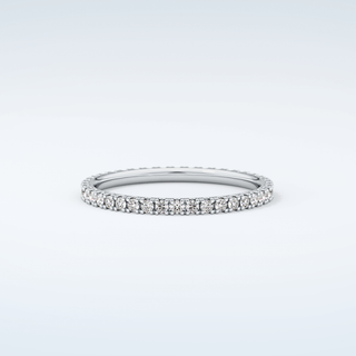 0.36 TCW Round Shaped Moissanite Wedding Band 13