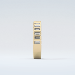 0.44 TCW Baguette Shaped Moissanite Wedding Band 5