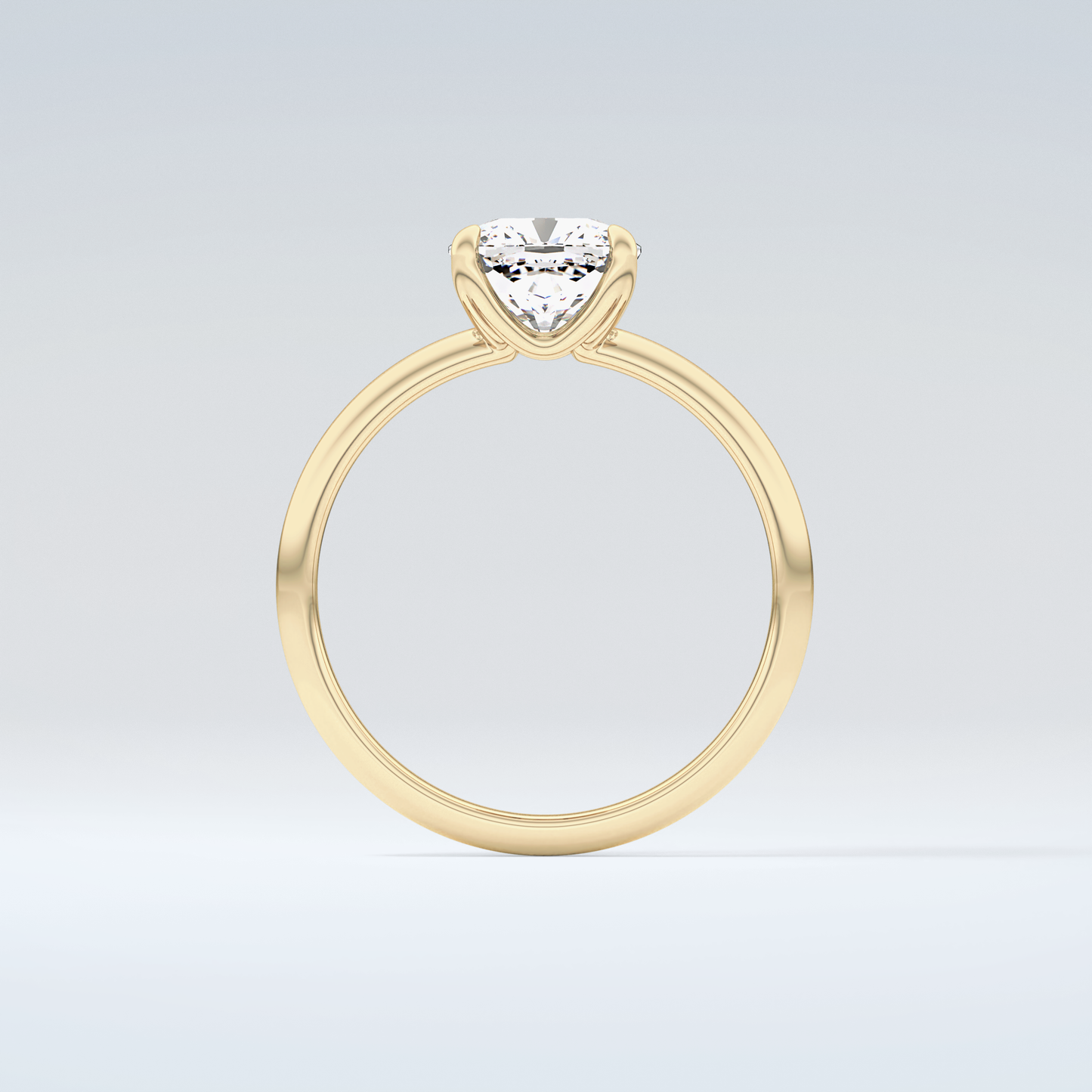 2.0 CT Cushion Cut Solitaire Moissanite Engagement Ring