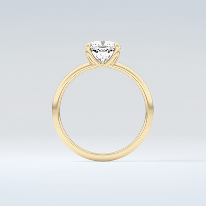 2.0 CT Cushion Cut Solitaire Moissanite Engagement Ring