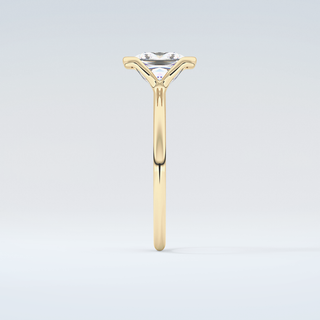 2.0 CT Princess Cut Half Bezel Moissanite Engagement Ring 5