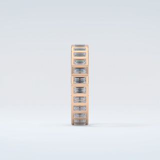 0.8 TCW Baguette Shaped Moissanite Wedding Band 11