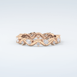 0.56 TCW Round & Pear Shaped Moissanite Wedding Band 9