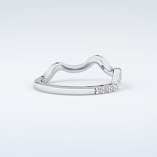 0.58 TCW Round Shaped Moissanite Wedding Band 15