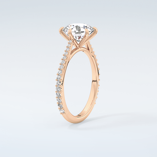 2.0 CT Round Cut Pave Moissanite Engagement Ring 12