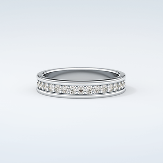 0.7 TCW Round Shaped Moissanite Wedding Band 16