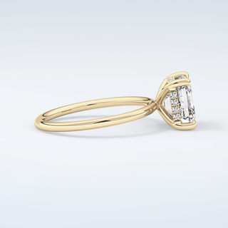 2.0 CT Asscher Cut Hidden Halo Moissanite Engagement Ring 4