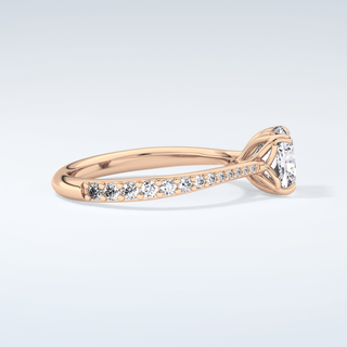 2.0 CT Cushion Cut Pave Style Moissanite Engagement Ring 10