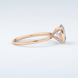 2.0 CT Oval Cut Half Bezel Solitaire Moissanite Engagement Ring 10