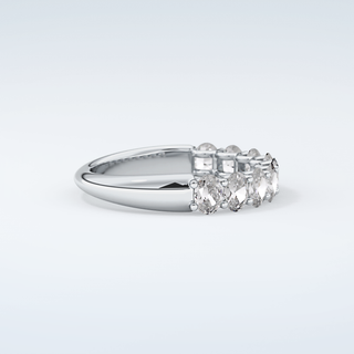 1.35 TCW Oval Shaped Moissanite Wedding Band 16