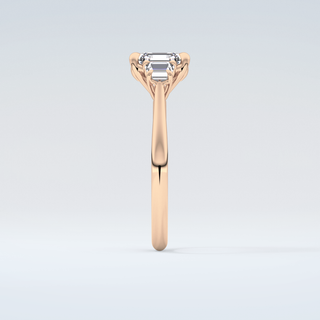 2.0 CT Asscher Cut Three Stone Moissanite Engagement Ring 11