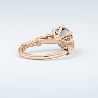 2.0 CT Round Cut Cluster Style Moissanite Engagement Ring 9