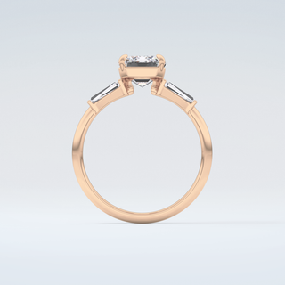 2.0 CT Emerald Cut Three Stone Moissanite Engagement Ring 8