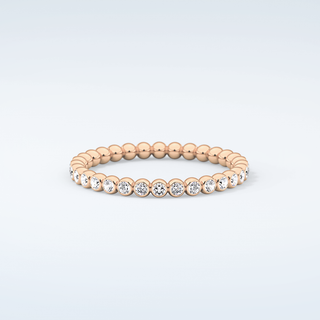 0.7 TCW Round Shaped Moissanite Wedding Band 7