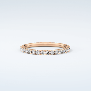 0.74 TCW Round Shaped Moissanite Wedding Band 7