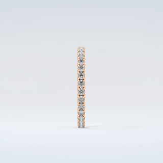 0.74 TCW Round Shaped Moissanite Wedding Band 11