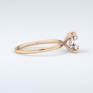 2.0 CT Cushion Cut Hidden Halo Moissanite Engagement Ring 10