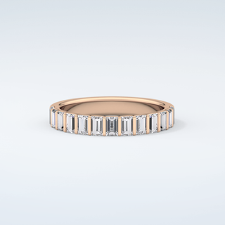 1.08 TCW Baguette Shaped Moissanite Wedding Band 9