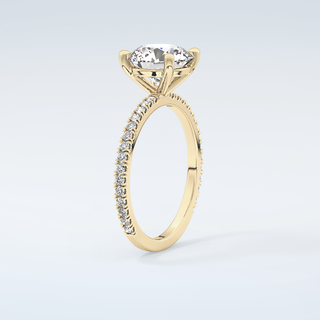 2.0 CT Round Cut Pave Moissanite Engagement Ring 6