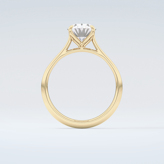 1.5 CT Oval Cut Solitaire Style Moissanite Engagement Ring 2