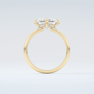 2.0 CT  Princess Cut Hidden Halo Moissanite Engagement Ring 2