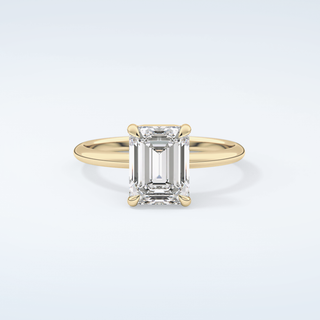 2.0 CT Emerald Cut Solitaire Moissanite Engagement Ring 1