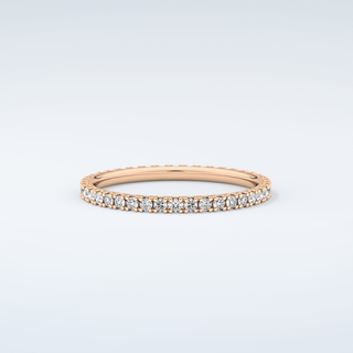 0.36 TCW Round Shaped Moissanite Wedding Band 9