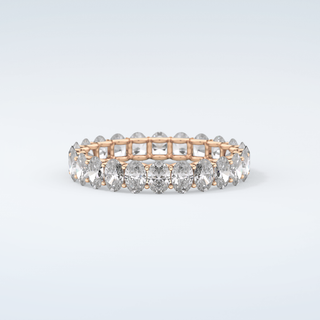 3.15 TCW Oval Shaped Moissanite Wedding Band 10