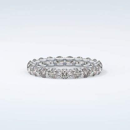 2.1 TCW Round Shaped Moissanite Wedding Band