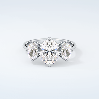 2.0 CT Oval Cut Three Stone Moissanite Engagement Ring 13