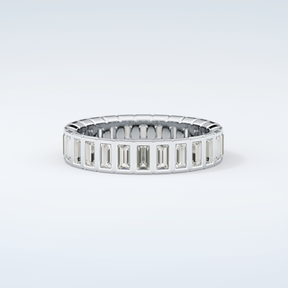 0.8 TCW Baguette Shaped Moissanite Wedding Band 16