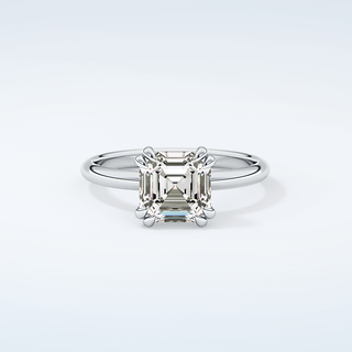 2.0 CT Asscher Cut Solitaire Moissanite Engagement Ring 13