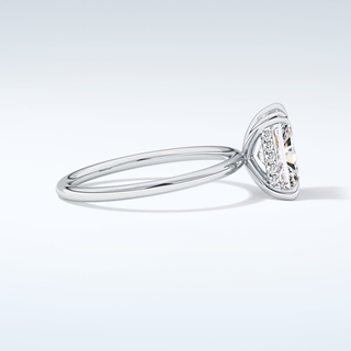 2.0 CT Radiant Cut Hidden Halo Moissanite Engagement Ring 16