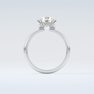 2.0 CT Round Cut Hidden Halo Moissanite Engagement Ring 14