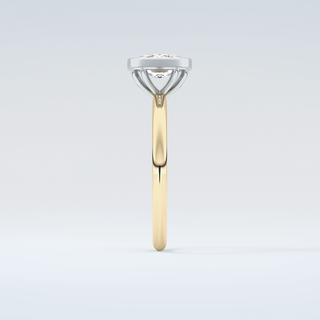 2.0 CT Cushion Cut Bezel Solitaire Moissanite Engagement Ring 5