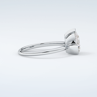 2.0 CT Pear Cut Solitaire Style Moissanite Engagement Ring 16