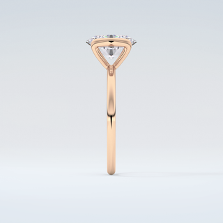 2.0 CT Oval Cut Half Bezel Solitaire Moissanite Engagement Ring 11