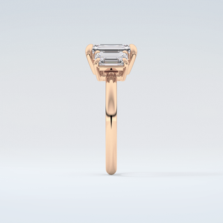 2.0 CT Emerald Cut Three Stone Moissanite Engagement Ring 11