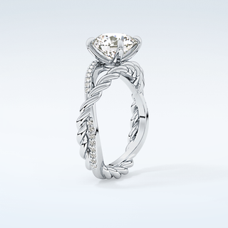 2.0 CT Round Cut Split Shank Moissanite Engagement Ring 18