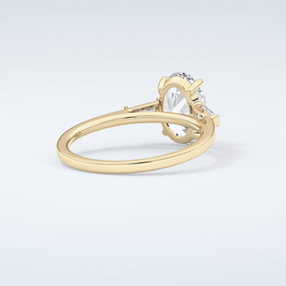 2.0 CT Oval Cut Three Stone Moissanite Engagement Ring 3