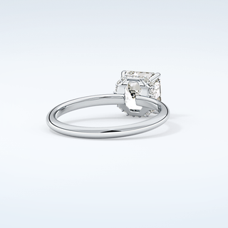 2.0 CT Asscher Cut Hidden Halo Moissanite Engagement Ring 15
