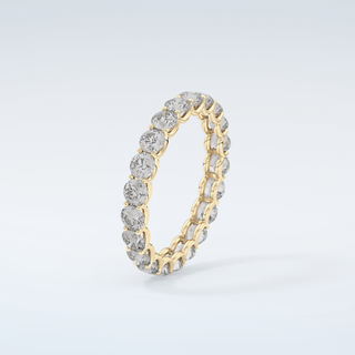 2.1 TCW Round Shaped Moissanite Wedding Band 6