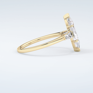 2.0 CT Marquise Cut Three Stone Moissanite Engagement Ring 4