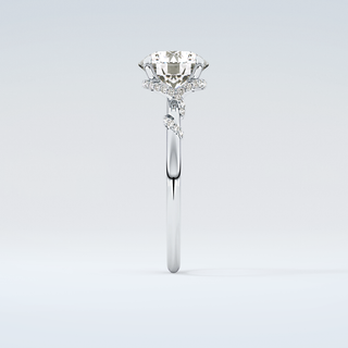 2.0 CT  Round Cut Hidden Multiple Stone Moissanite Engagement Ring 17