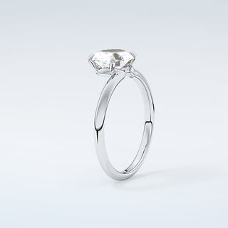 1.5 CT Oval  Cut Solitaire Moissanite Engagement Ring 18