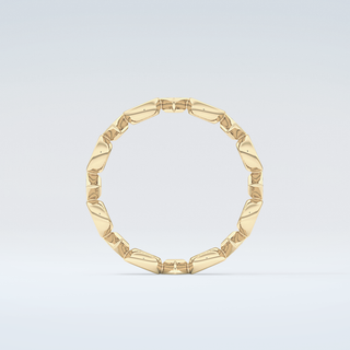 0.72 TCW Oval & Princess Shaped Moissanite Wedding Band 2