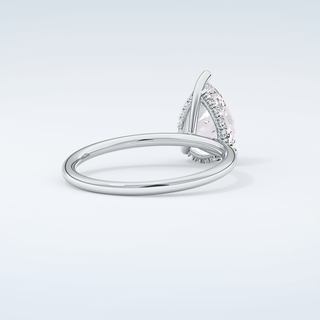 2.0 CT Pear Cut Hidden Halo Moissanite Engagement Ring 15