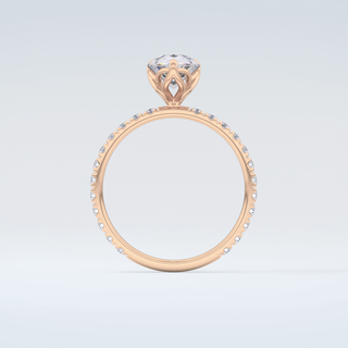 1.5 CT Pear Cut Pave Moissanite Engagement Ring 8